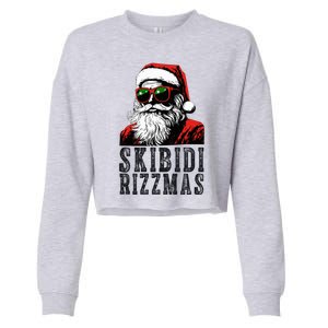 Skibidi Rizzmas Christmas Rizz Santa Claus Cropped Pullover Crew