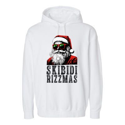 Skibidi Rizzmas Christmas Rizz Santa Claus Garment-Dyed Fleece Hoodie