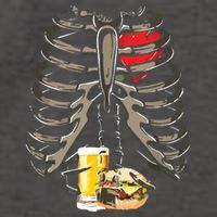 Skeleton Rib Cage Beer Burger Xray Funny Halloween Gift Vector Backpack