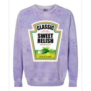 Sweet Relish Condiment Group Halloween Costume Colorblast Crewneck Sweatshirt