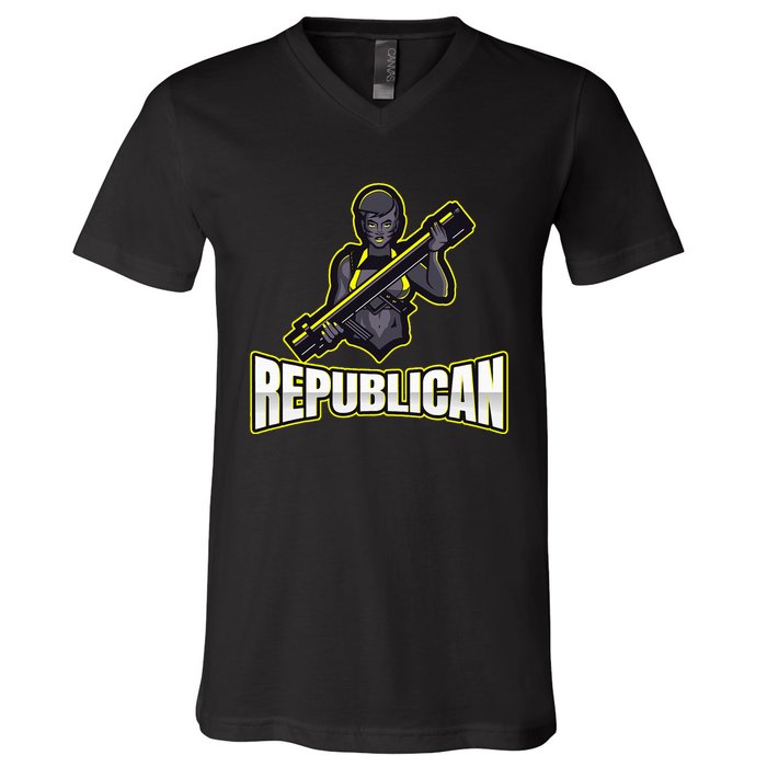 Strategic Republican Commander V-Neck T-Shirt