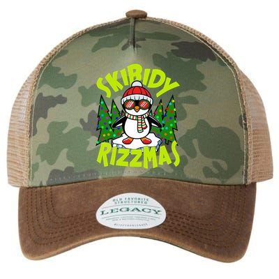 Skibidy Rizzmas Christmas Rizz Penguin Meme Legacy Tie Dye Trucker Hat