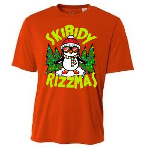 Skibidy Rizzmas Christmas Rizz Penguin Meme Cooling Performance Crew T-Shirt