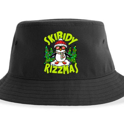 Skibidy Rizzmas Christmas Rizz Penguin Meme Sustainable Bucket Hat