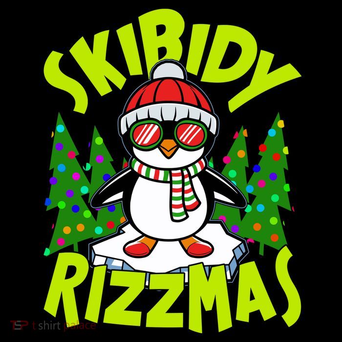 Skibidy Rizzmas Christmas Rizz Penguin Meme Sustainable Beanie