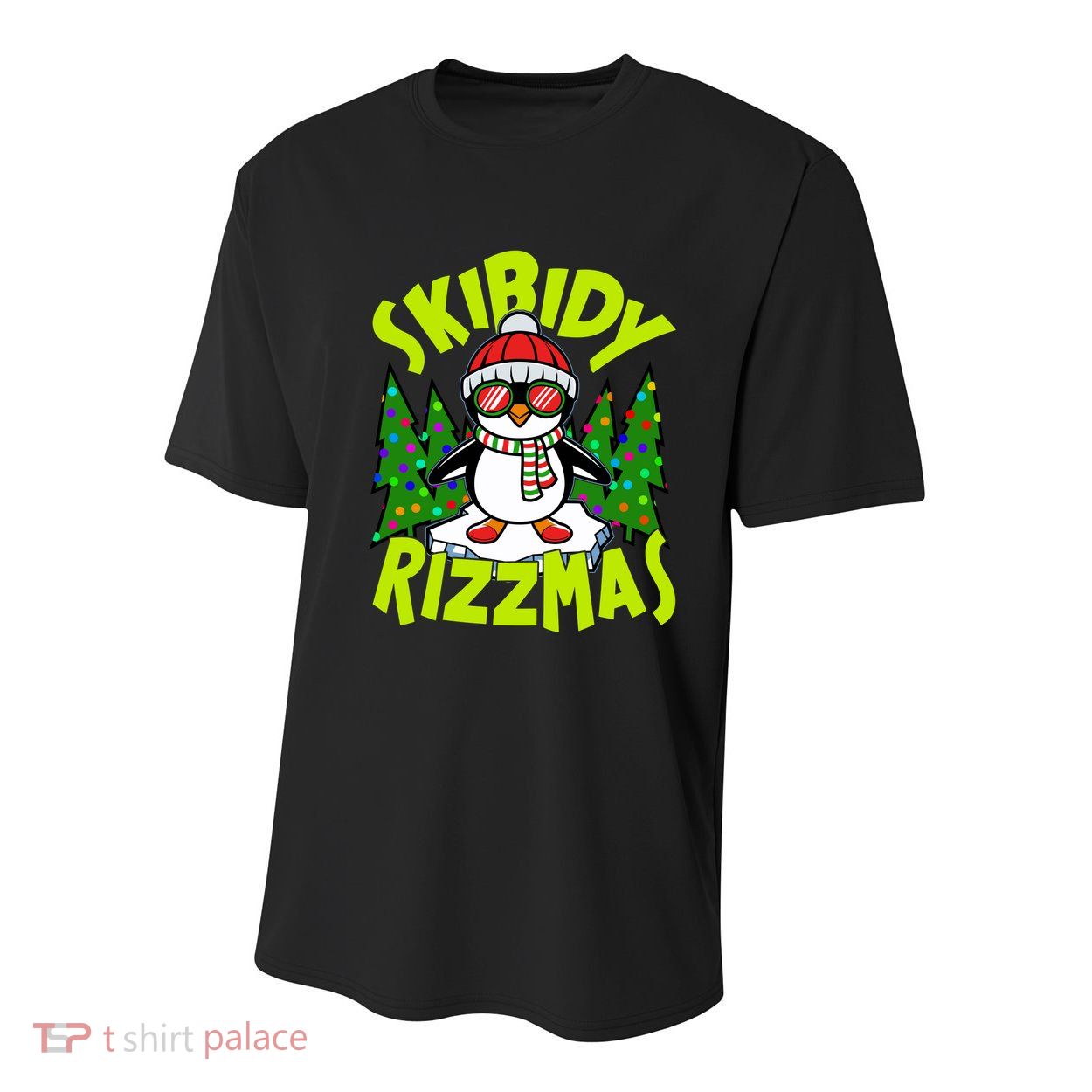 Skibidy Rizzmas Christmas Rizz Penguin Meme Youth Performance Sprint T-Shirt