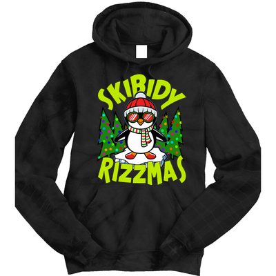 Skibidy Rizzmas Christmas Rizz Penguin Meme Tie Dye Hoodie