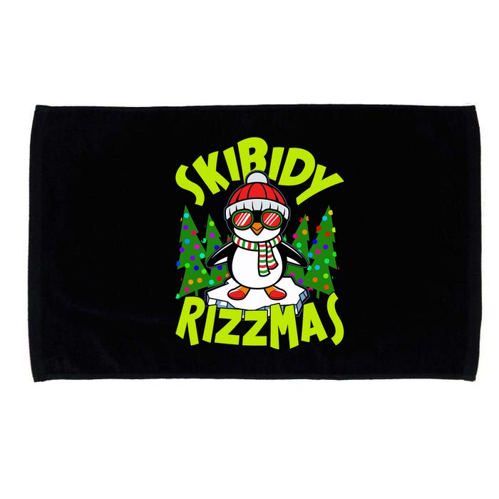 Skibidy Rizzmas Christmas Rizz Penguin Meme Microfiber Hand Towel