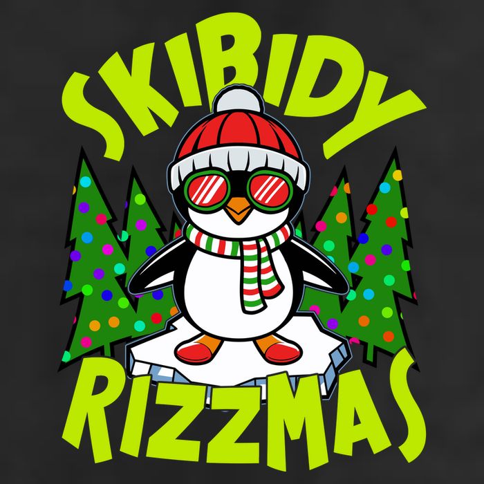 Skibidy Rizzmas Christmas Rizz Penguin Meme Microfiber Hand Towel