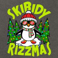 Skibidy Rizzmas Christmas Rizz Penguin Meme Cotton Canvas Backpack