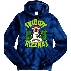 Skibidy Rizzmas Christmas Rizz Penguin Meme Tie Dye Hoodie