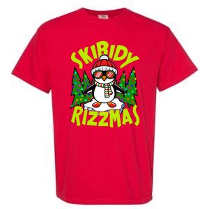 Skibidy Rizzmas Christmas Rizz Penguin Meme Garment-Dyed Heavyweight T-Shirt