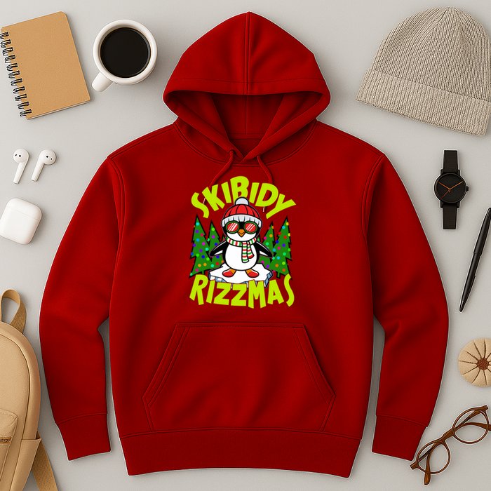 Skibidy Rizzmas Christmas Rizz Penguin Meme Hoodie