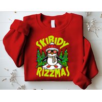Skibidy Rizzmas Christmas Rizz Penguin Meme Sweatshirt