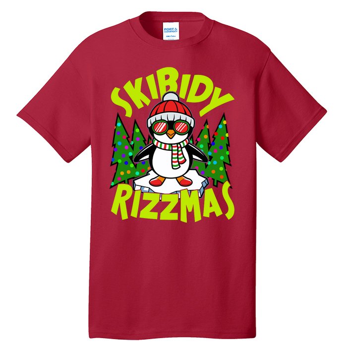 Skibidy Rizzmas Christmas Rizz Penguin Meme Tall T-Shirt