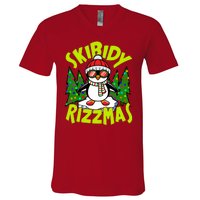 Skibidy Rizzmas Christmas Rizz Penguin Meme V-Neck T-Shirt