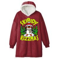 Skibidy Rizzmas Christmas Rizz Penguin Meme Hooded Wearable Blanket