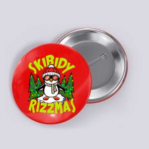 Skibidy Rizzmas Christmas Rizz Penguin Meme Button