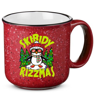 Skibidy Rizzmas Christmas Rizz Penguin Meme 15oz Campfire Ceramic Mug