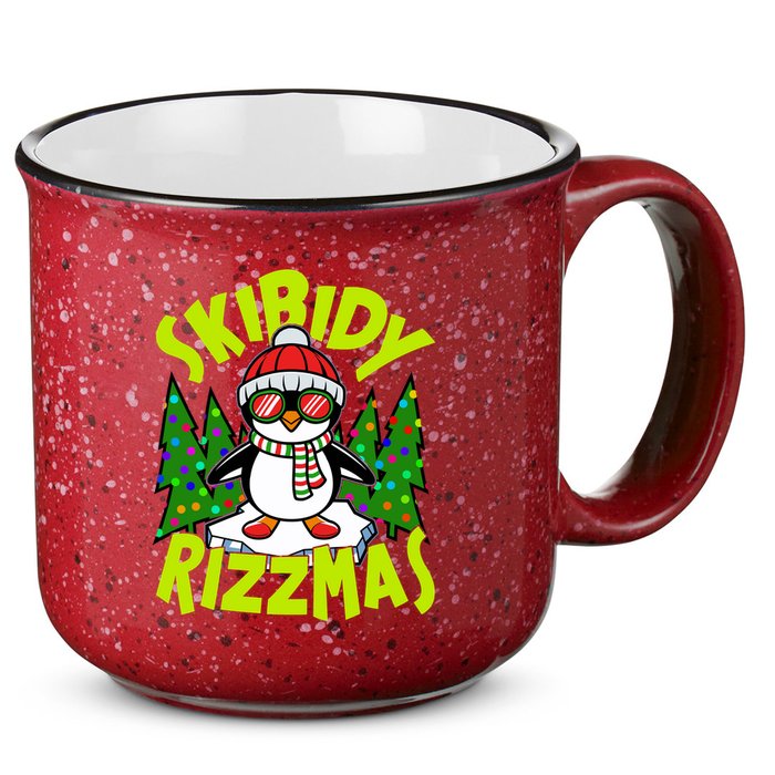 Skibidy Rizzmas Christmas Rizz Penguin Meme 15oz Campfire Ceramic Mug