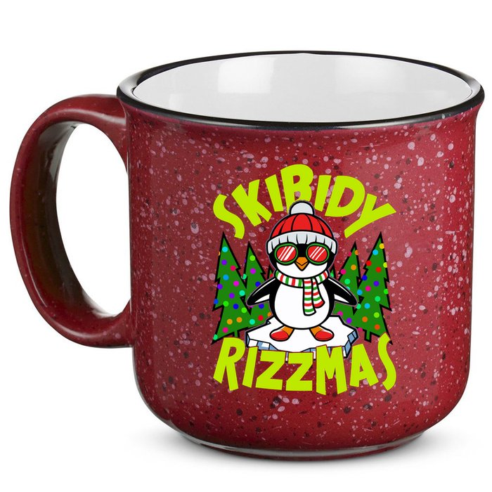 Skibidy Rizzmas Christmas Rizz Penguin Meme 15oz Campfire Ceramic Mug