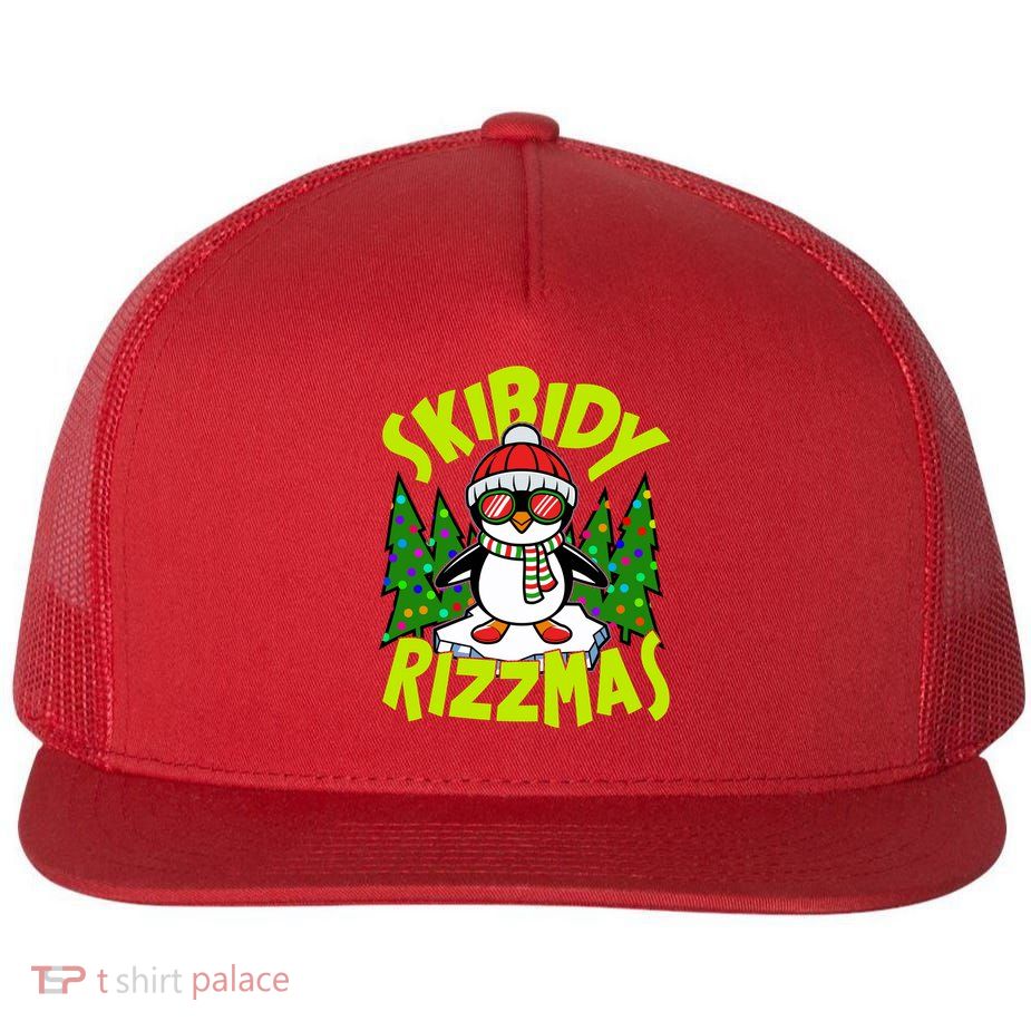 Skibidy Rizzmas Christmas Rizz Penguin Meme Flatbill Hat