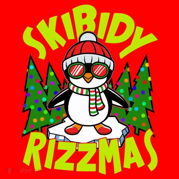 Skibidy Rizzmas Christmas Rizz Penguin Meme Flatbill Hat