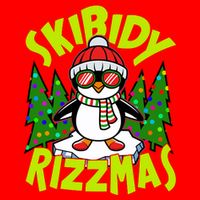 Skibidy Rizzmas Christmas Rizz Penguin Meme 16 in Basic Backpack