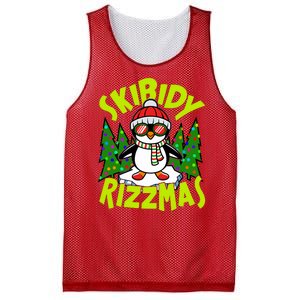 Skibidy Rizzmas Christmas Rizz Penguin Meme Mesh Reversible Basketball Jersey Tank