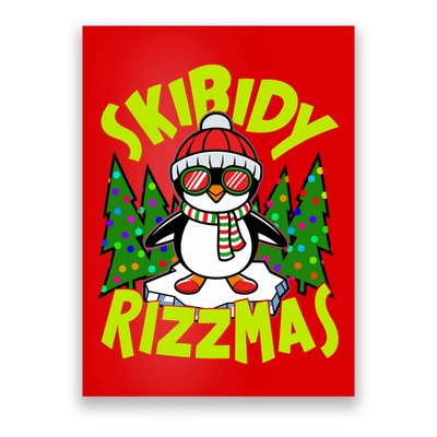 Skibidy Rizzmas Christmas Rizz Penguin Meme Poster