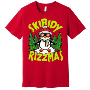 Skibidy Rizzmas Christmas Rizz Penguin Meme Premium T-Shirt