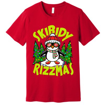 Skibidy Rizzmas Christmas Rizz Penguin Meme Premium T-Shirt