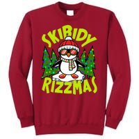 Skibidy Rizzmas Christmas Rizz Penguin Meme Tall Sweatshirt