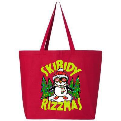 Skibidy Rizzmas Christmas Rizz Penguin Meme 25L Jumbo Tote