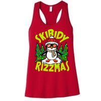 Skibidy Rizzmas Christmas Rizz Penguin Meme Women's Racerback Tank