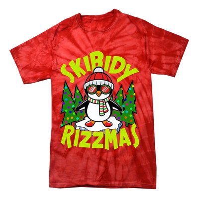 Skibidy Rizzmas Christmas Rizz Penguin Meme Tie-Dye T-Shirt