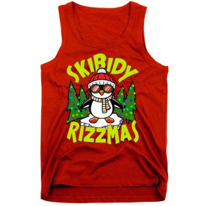 Skibidy Rizzmas Christmas Rizz Penguin Meme Tank Top