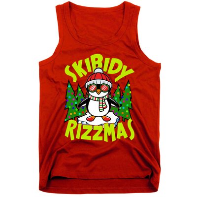 Skibidy Rizzmas Christmas Rizz Penguin Meme Tank Top