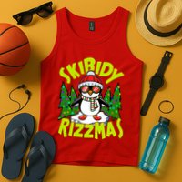 Skibidy Rizzmas Christmas Rizz Penguin Meme Tank Top