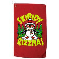 Skibidy Rizzmas Christmas Rizz Penguin Meme Golf Towel