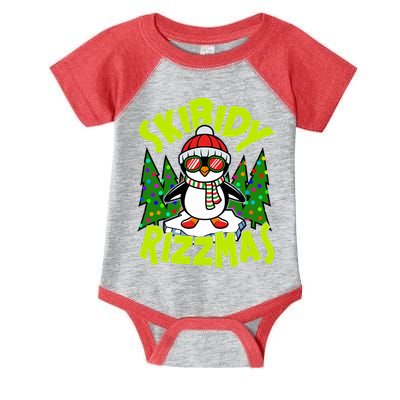Skibidy Rizzmas Christmas Rizz Penguin Meme Infant Baby Jersey Bodysuit