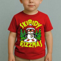 Skibidy Rizzmas Christmas Rizz Penguin Meme Toddler T-Shirt