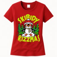 Skibidy Rizzmas Christmas Rizz Penguin Meme Womens T-Shirt