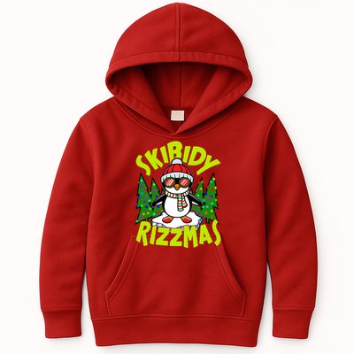 Skibidy Rizzmas Christmas Rizz Penguin Meme Kids Hoodie
