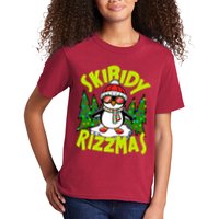 Skibidy Rizzmas Christmas Rizz Penguin Meme Kids T-Shirt