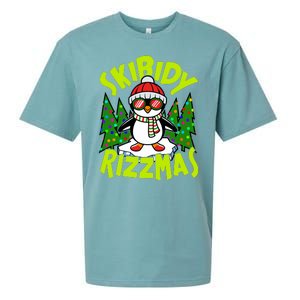 Skibidy Rizzmas Christmas Rizz Penguin Meme Sueded Cloud Jersey T-Shirt