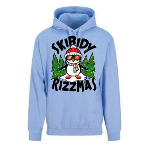 Skibidy Rizzmas Christmas Rizz Penguin Meme Unisex Surf Hoodie