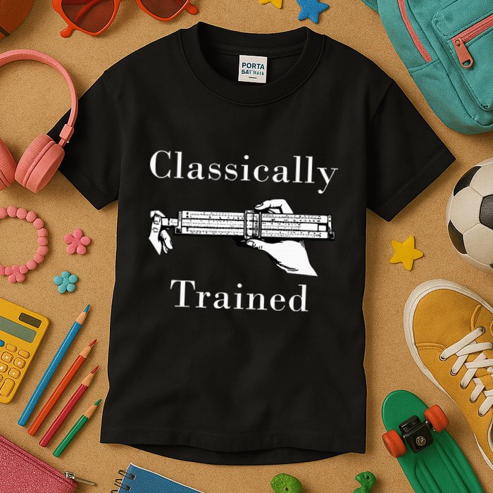 Slide Rule Classically Trained Student Instrument Kids T-Shirt