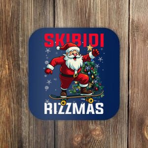 Skibid.I Rizzmas Christmas Rizz Santa Claus Charisma Cool Coaster