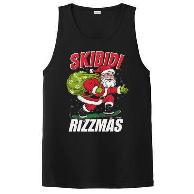 Skibid.I Rizzmas Christmas Rizz Santa Claus Charisma Cool PosiCharge Competitor Tank